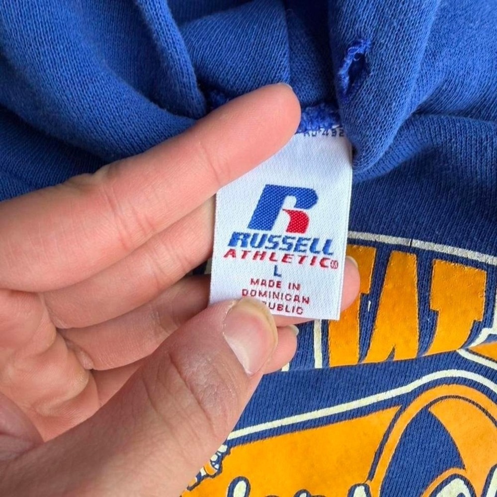 Vintage 90s Russell Athletic blue vintage cheerleading hoodie - Picture 5 of 7